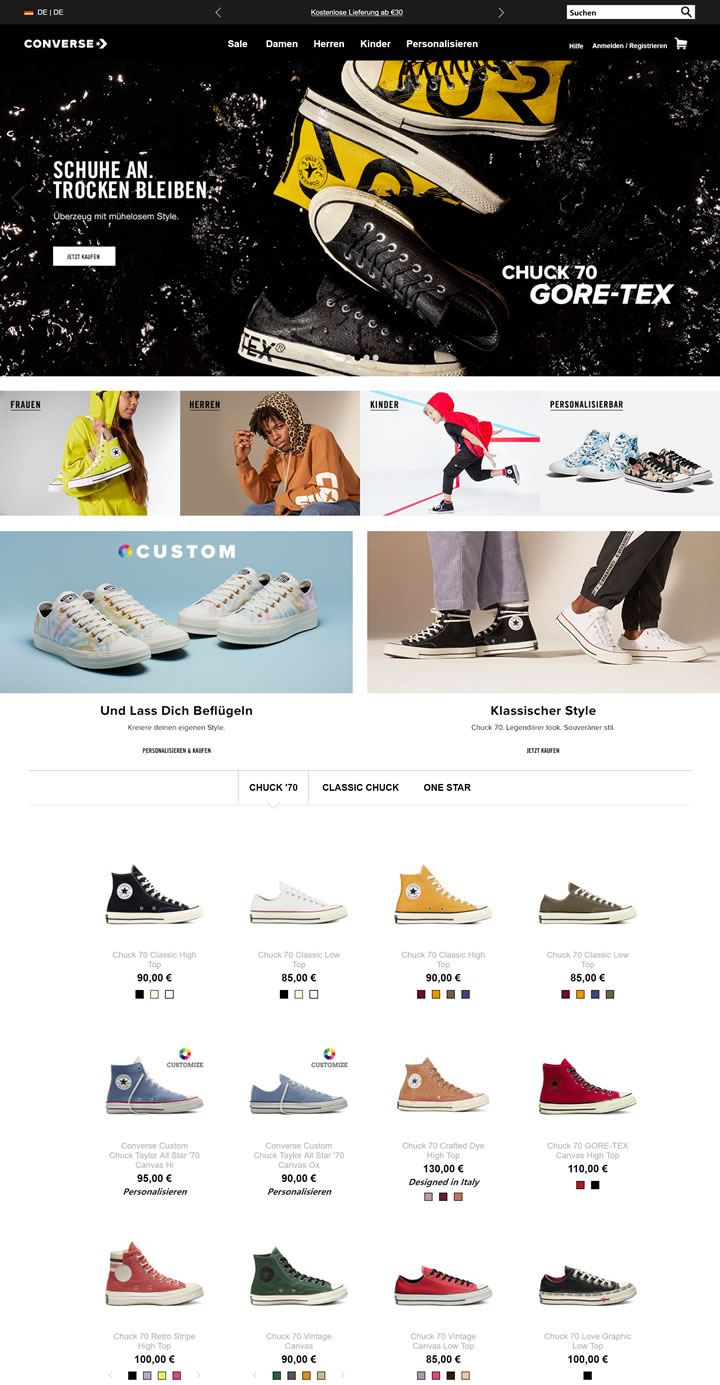 converse shoes official site
